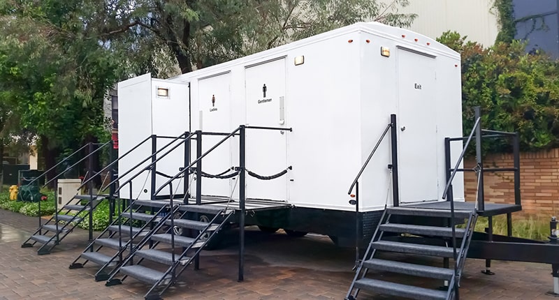 our luxury restroom trailers require access to water and electricity for proper functionality at the event venue